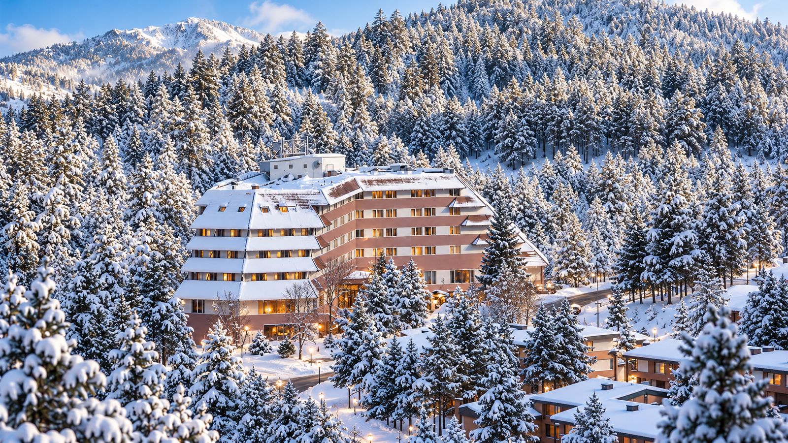 El Alp Hotel Masella nevado junto a las pistas