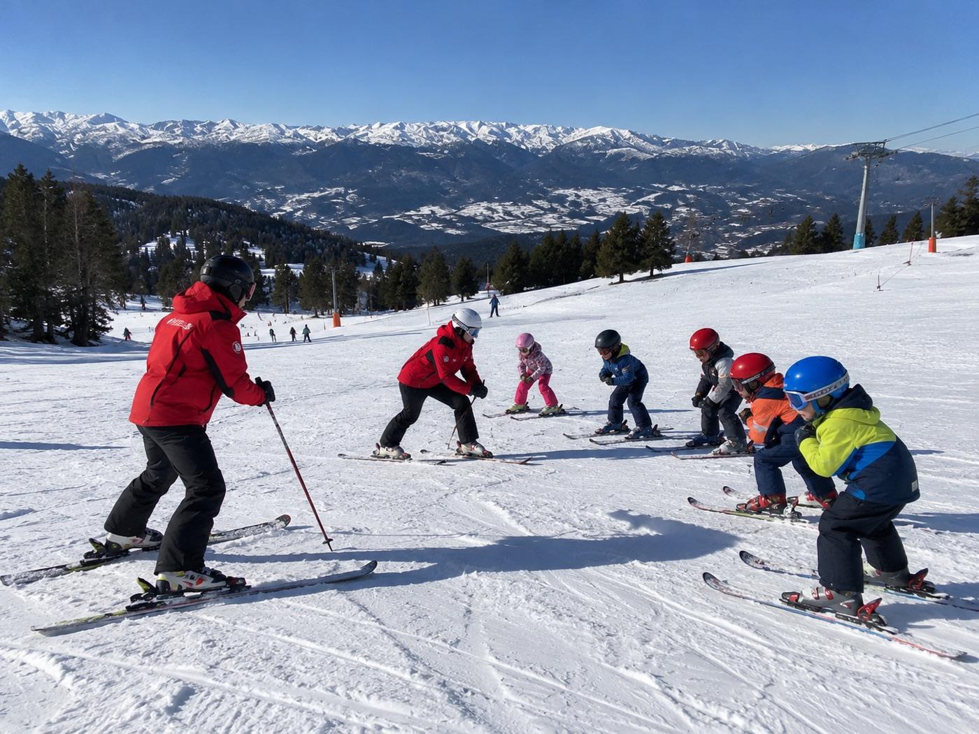 Clase de esquí con monitor en La Masella