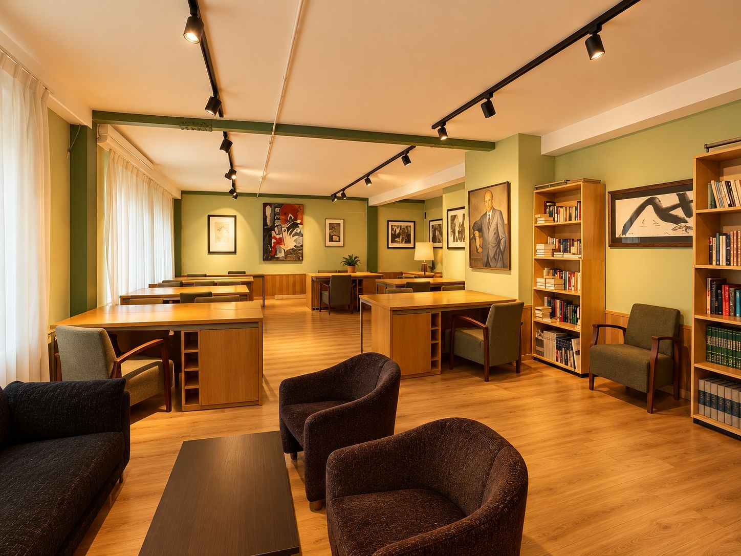 Biblioteca y sala de lectura